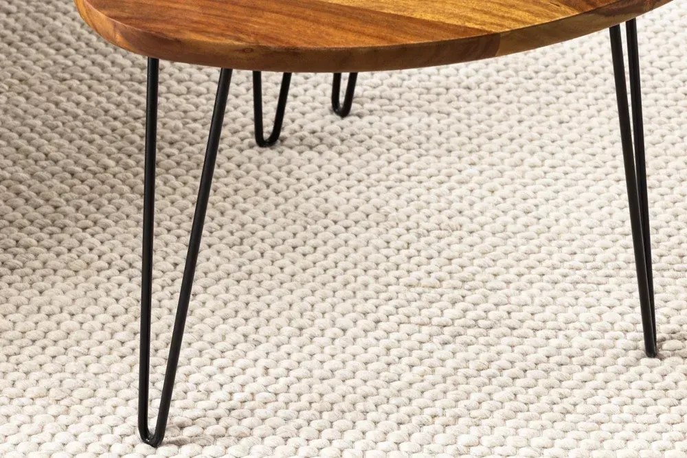 Invicta Interior - Masívna sada príručných stolíkov IPANEMA 60 cm, sheesham, prírodná