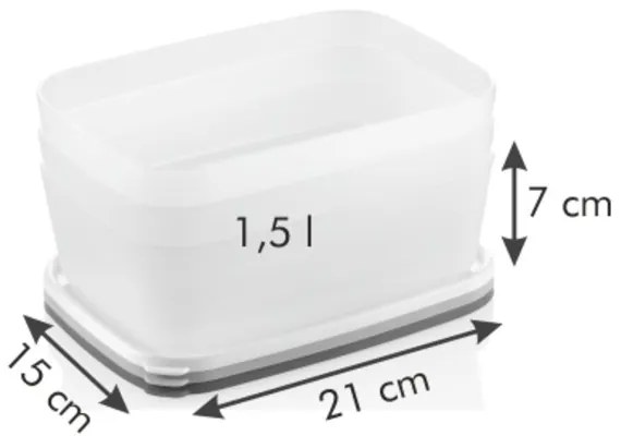 Tescoma PURITY 3-dielna sada dóz do mrazničky 1,5 l, 1,5 l