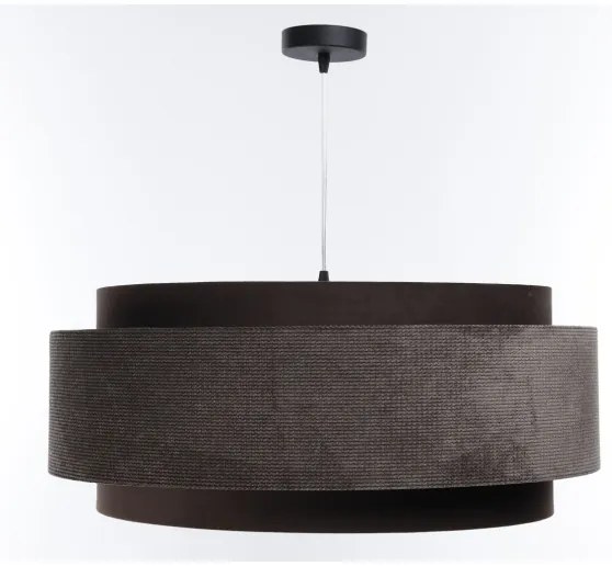Luster na lanku DOBLO 1xE27/60W/230V pr. 60 cm hnedá/strieborná