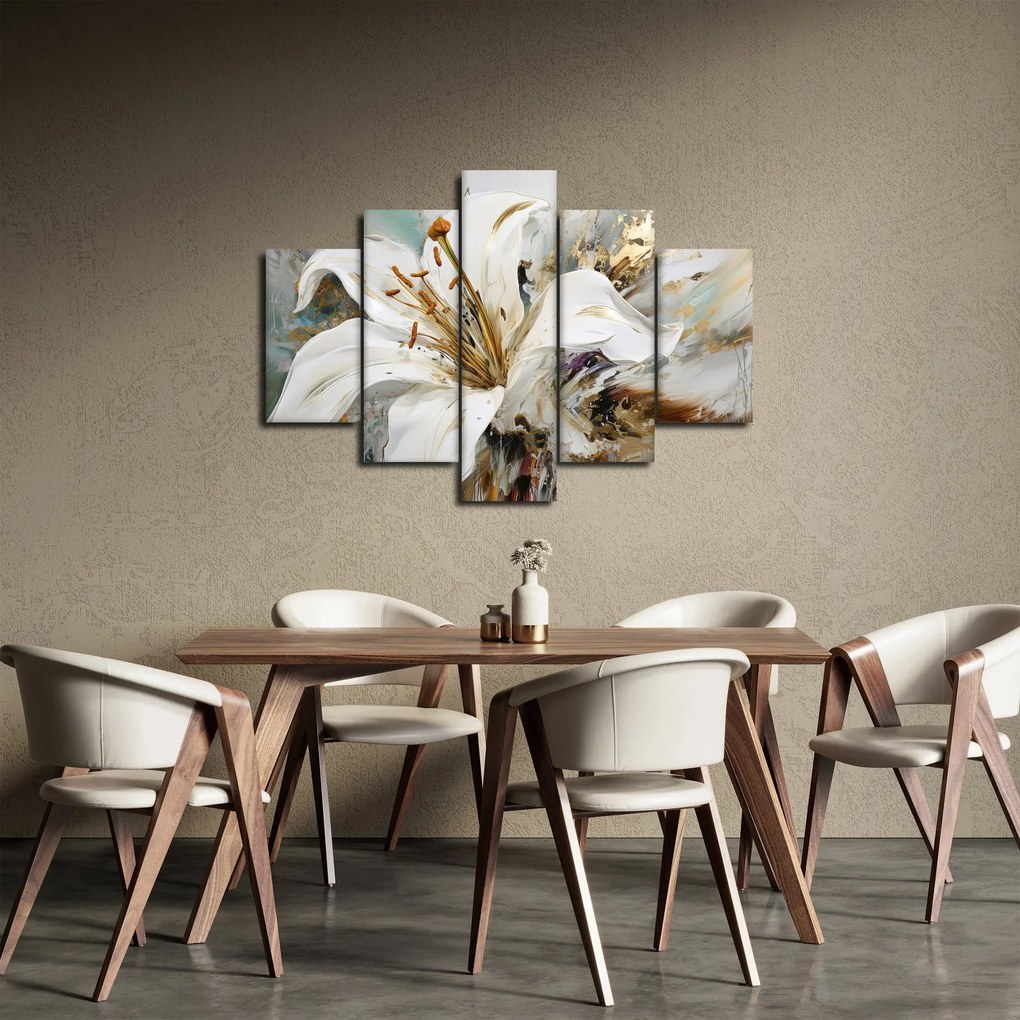 Obraz - Abstrakcia s ľaliou (150x105 cm)
