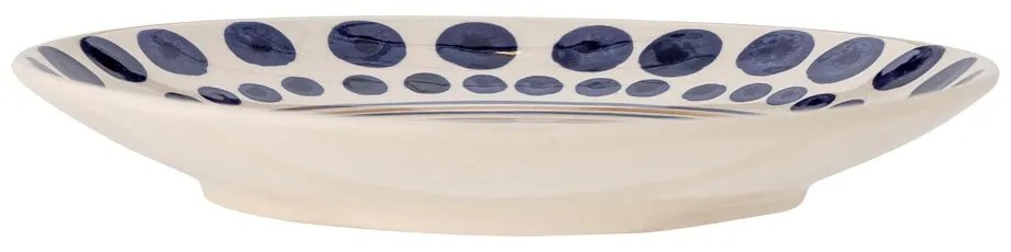 Bielo–tmavomodrý tanier z kameniny ø 27 cm Shama – Bloomingville