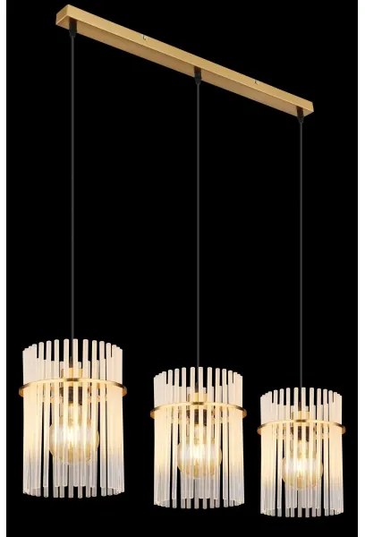 Globo 15698-3HM - Luster na lanku GORLEY 3xE27/60W/230V zlatá