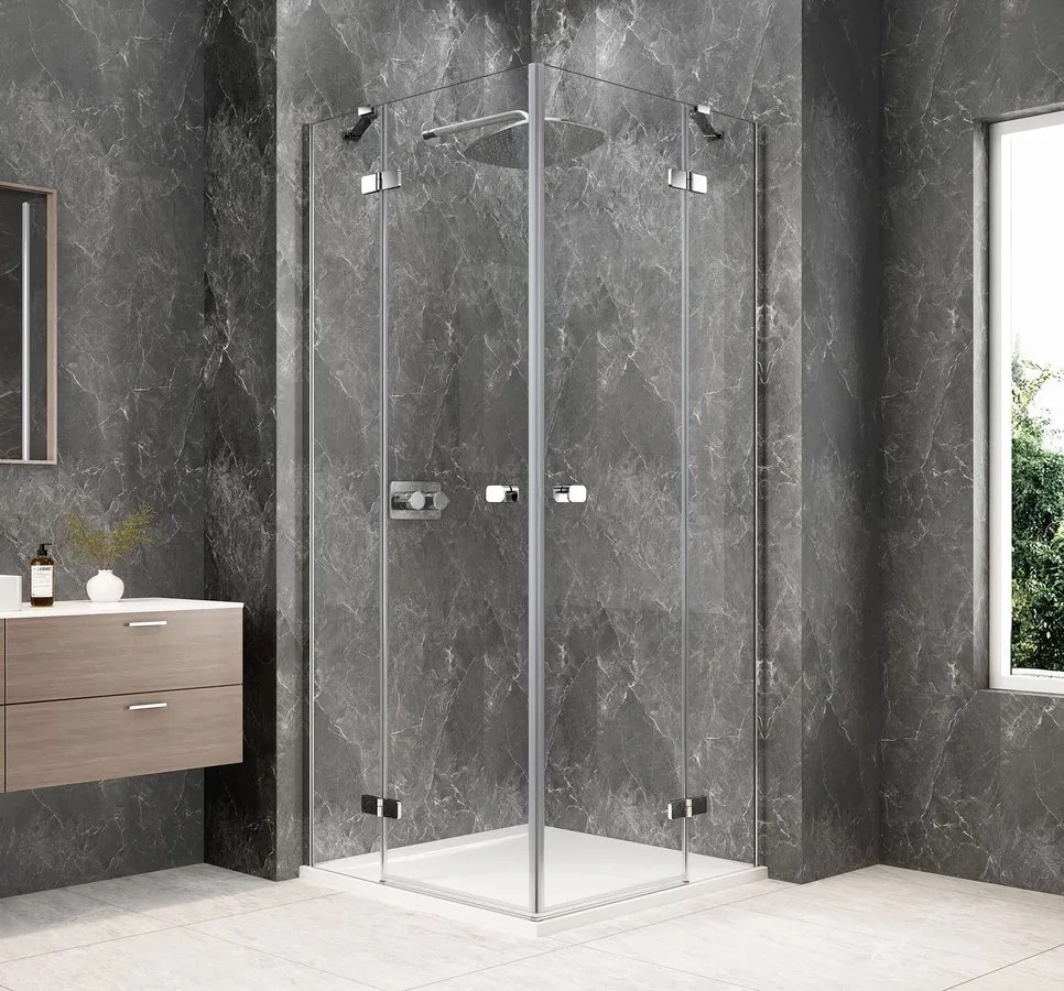 Polysan Polysan, GLOBE CHROME štvorcová sprchová zástena 1000x1000mm, rohový vstup, číre sklo, GB5010C