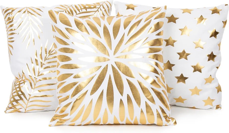 JAHU Vankúšik Gold De Lux Kvet, 43 x 43 cm