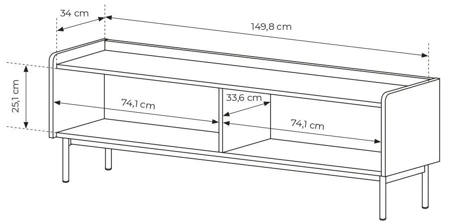 TV Stolík/Skrinka Lemenn 150 (béžová). Akcia -20%. Vlastná spoľahlivá doprava až k Vám domov. 1097461