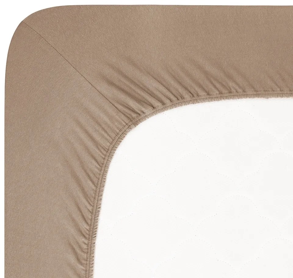 4Home jersey prestieradlo Luxury orechová, 180 x 200 cm