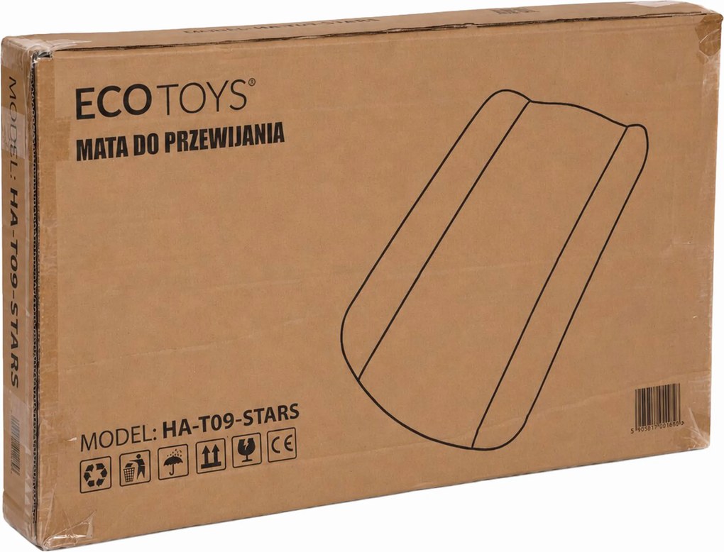 Prebaľovací nadstavec 85x50 cm ECOTOYS na postieľku/komodu, profilovaný PVC, hviezdičky