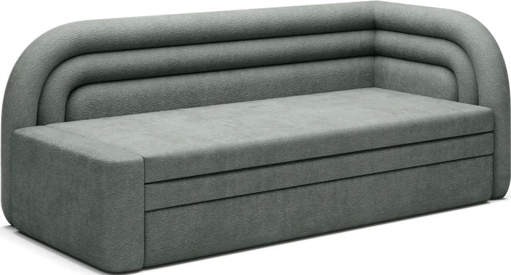 Zelená ženilková rozkladacia/s úložným priestorom pohovka pravý roh 223 cm Fabillo – ELTAP