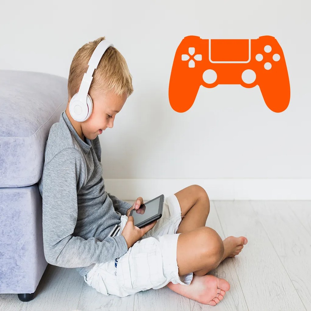 Veselá Stena Samolepka Ovládač na playstation Farba: zelená, Veľkosť: 100 x 64 cm