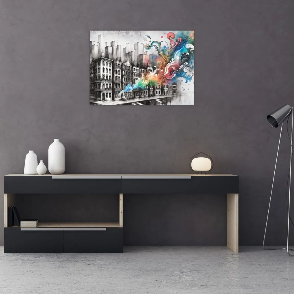 Obraz - Priemyselný život (70x50 cm)