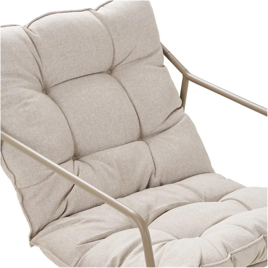 Béžová čalúnená záhradná lounge súprava pre 4 osoby Nilo – House Nordic