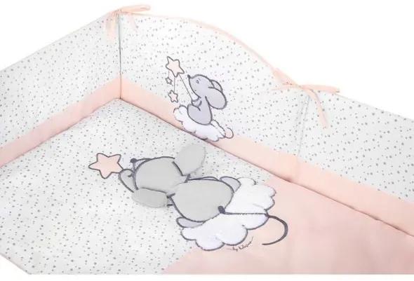 BELISIMA 6-dielne posteľné obliečky Belisima Cute Mouse 100x135 ružové