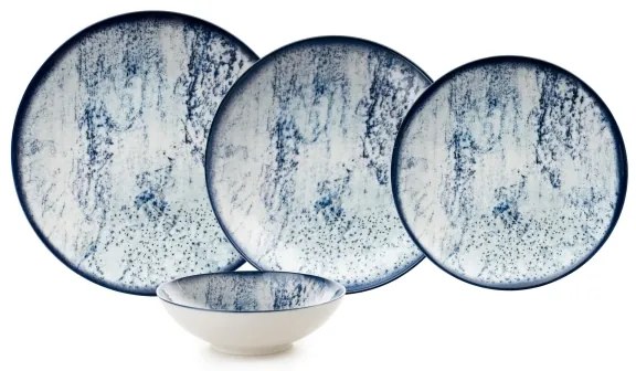 Jedálenská súprava 24 ks modrá/porcelán