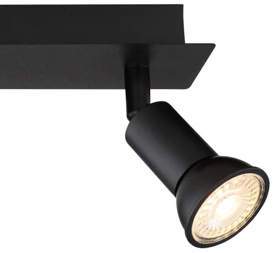 Globo 57998-3 - Bodové svietidlo DREW 3xGU10/35W/230V čierna