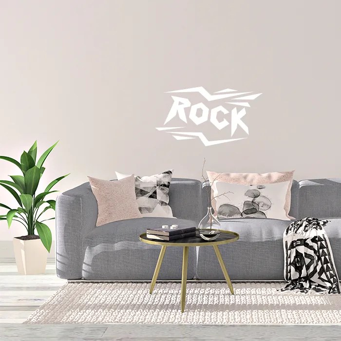 Sablio Samolepka na stenu: nápis Rock - 90x56 cm