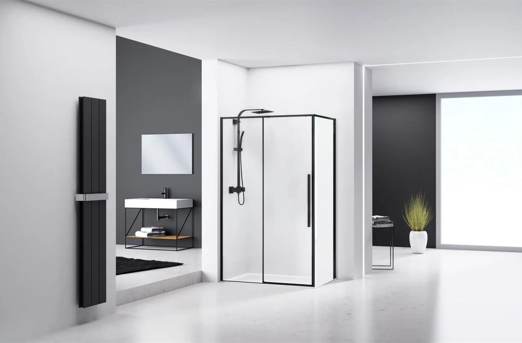 Sprchovací kút MAXMAX Rea SOLAR 120x90 cm - čierny