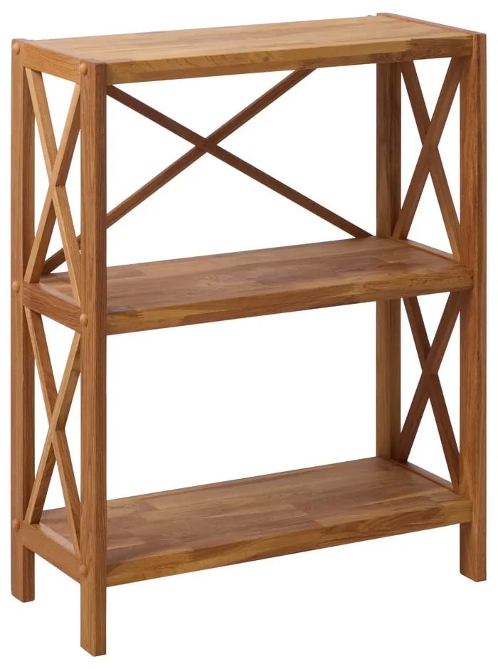 Regál z dubového dreva v prírodnej farbe 70x87 cm X-Shelf – Unique Furniture