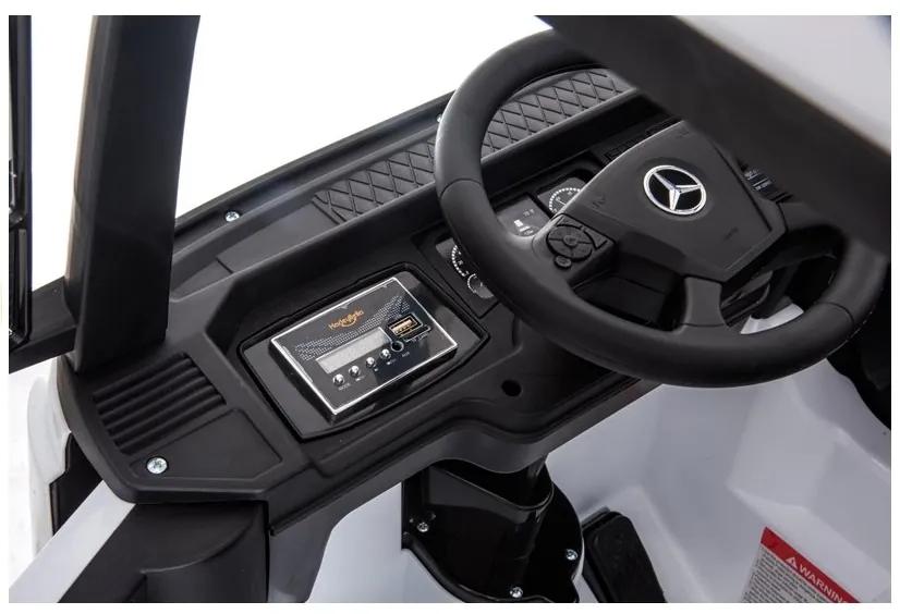 LEAN CARS elektrické autíčko MercedesBenz Actros  biele 4x45W - 2x12V7Ah - 2023