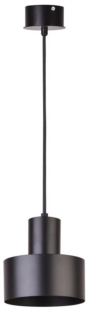 Luster na lanku RIF 1xE27/60W/230V pr. 15 cm čierna