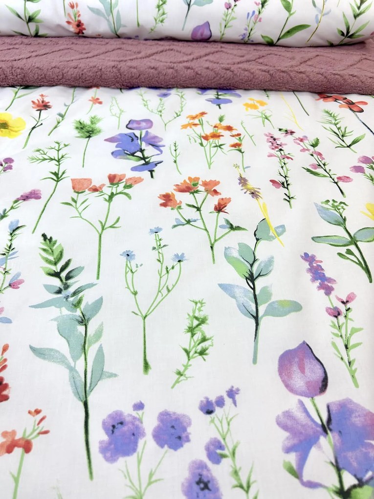 INTERMEDIC SK Posteľná obliečka Lúka 140x200/70x90 cm – bavlnené obliečky s kvetinovým vzorom