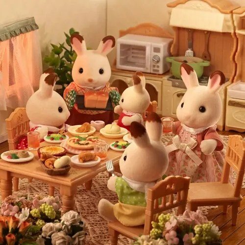 Sylvanian Families Rodina "chocolate" králikov, nová