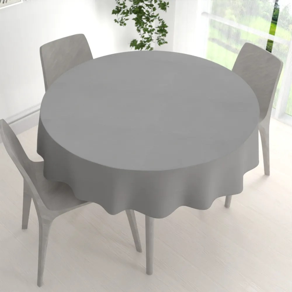 Biante Teflónový okrúhly obrus - Paris TF-019 Sivý Ø 150 cm