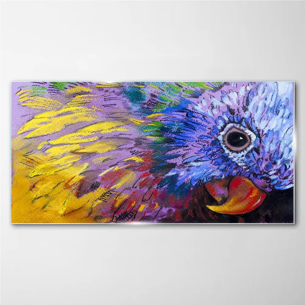 Skleneny obraz Abstraktné zvieracie parrot