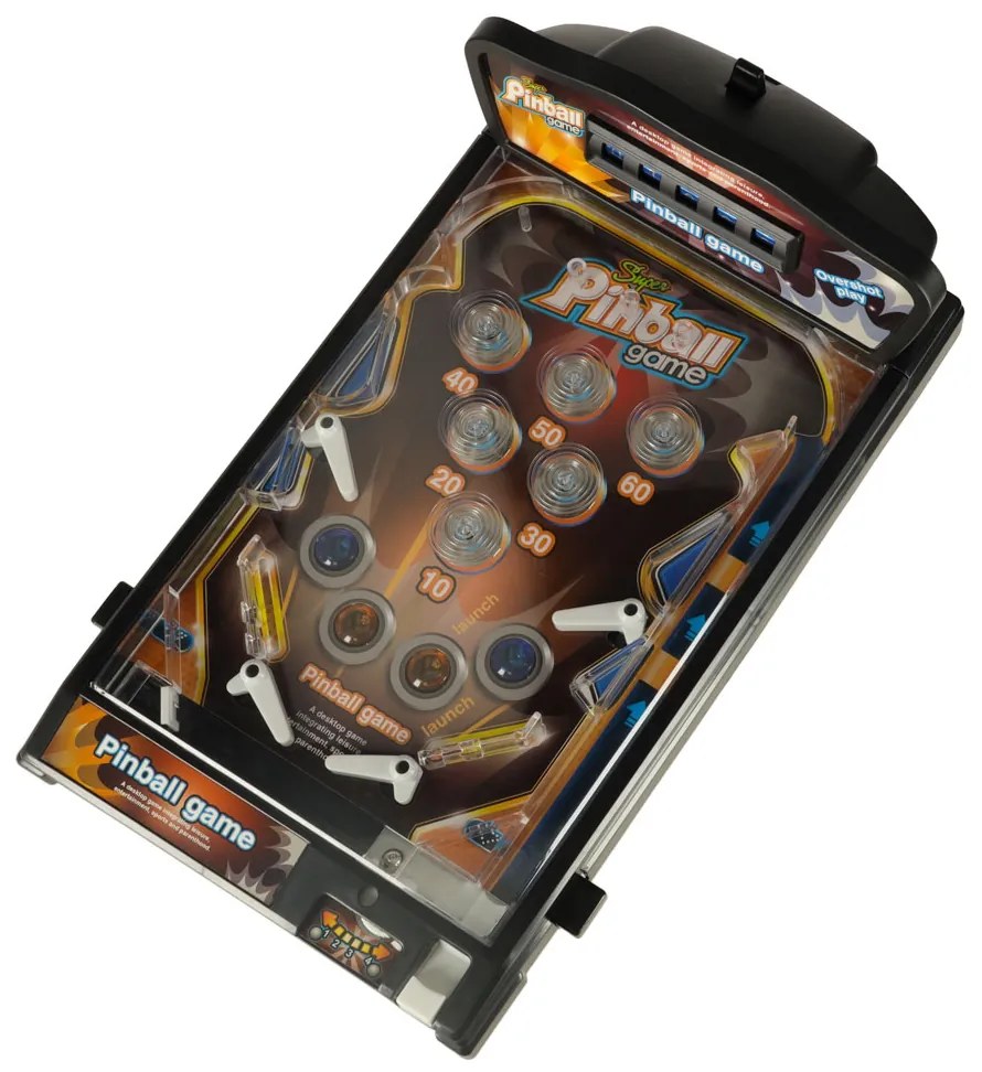 KIK Detský stolný pinball – arkádová hra s flippermi, svetlami a hudbou