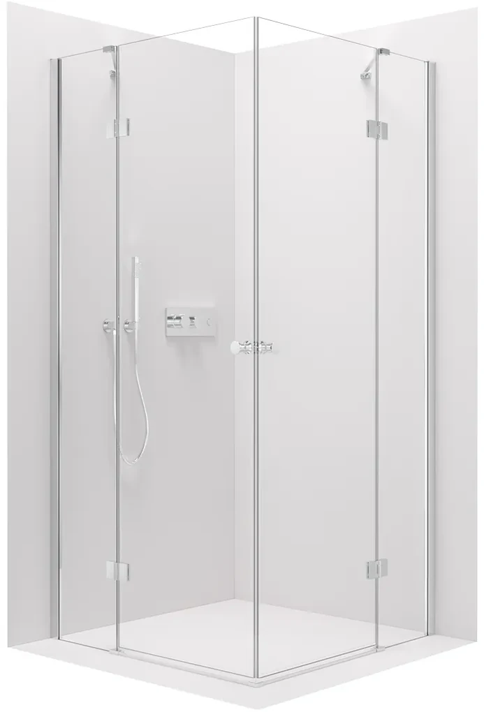 Cerano Marino Duo, sprchovací kút 120(dvere) x 100(dvere), 6mm číre sklo, chrómový profil, CER-CER-480235