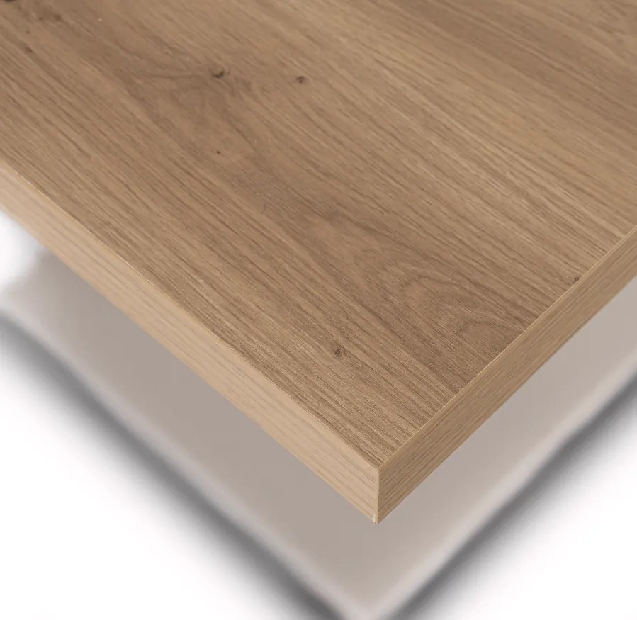 Rozkladací stôl CLARK 120-160 cm, dub Artisan/kašmír
