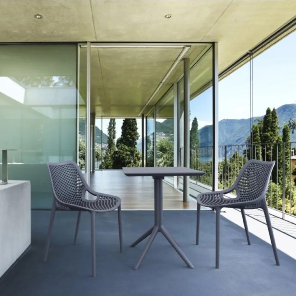 SKY FOLDING 60 sklopný záhradný stôl dark grey