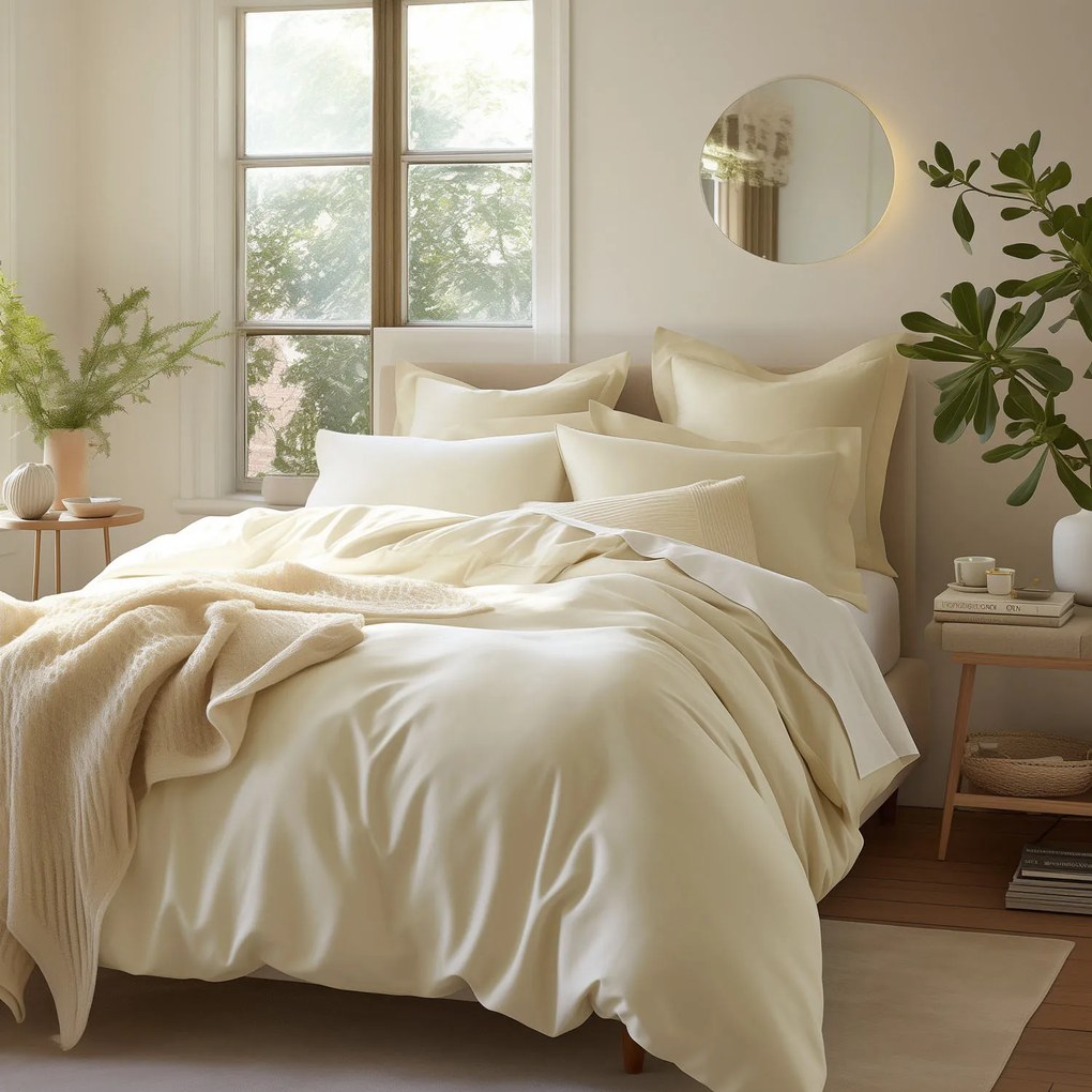 SATÉNOVÁ OBLIEČKA NA VANKÚŠ 155 40X40 CM KRÉMOVÁ