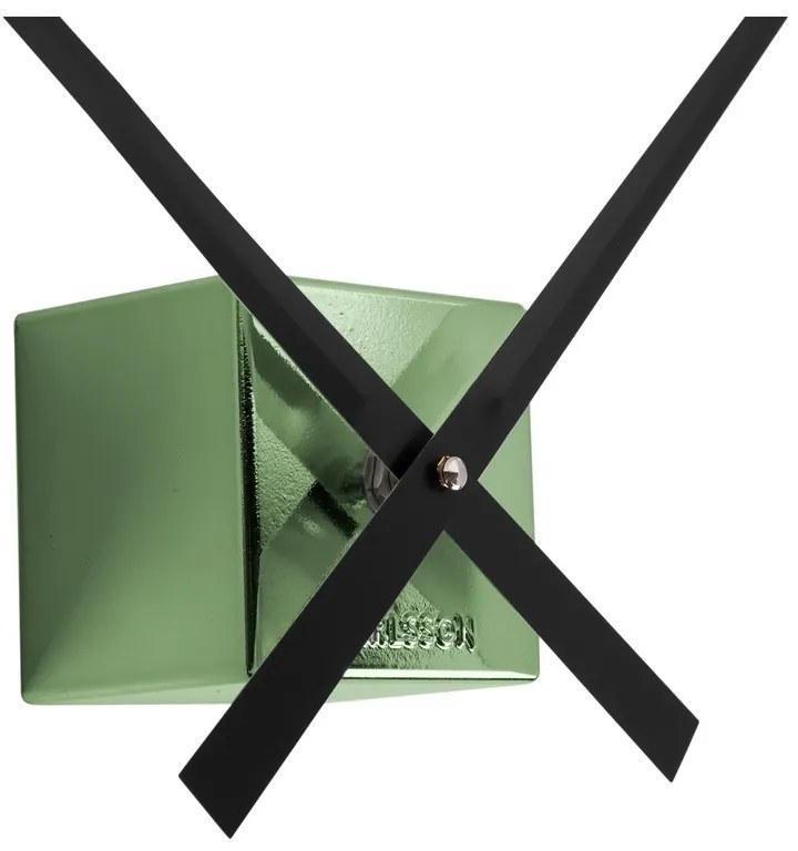 Karlsson KA5974DG dizajnové nástenné lepiacehodiny zelená, pr. 80 cm