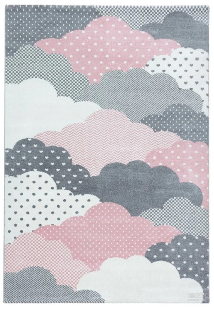 Kusový koberec Bambi 820 pink, 80x150, ružová, detská izba, Ayyildiz