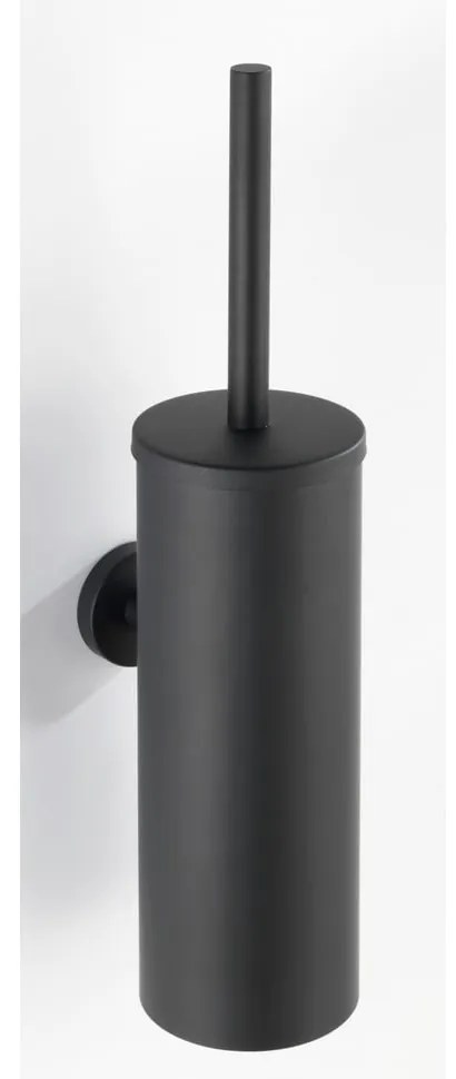 Matne čierna nástenná WC kefa z nehrdzavejúcej ocele Bosio – Wenko