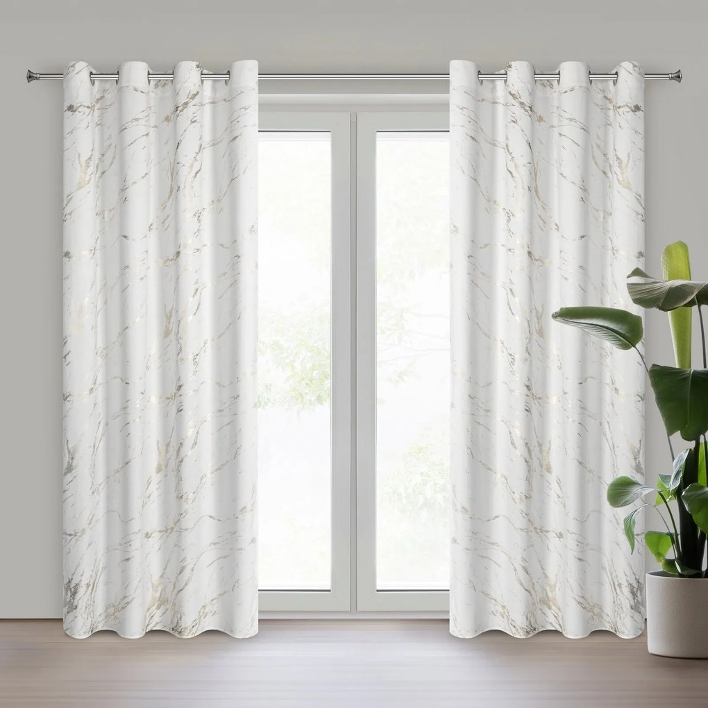 ZATEMŇOVACÍ ZÁVES NA KRÚŽKOCH MOLY 140X250 CM VZOROVANÁ