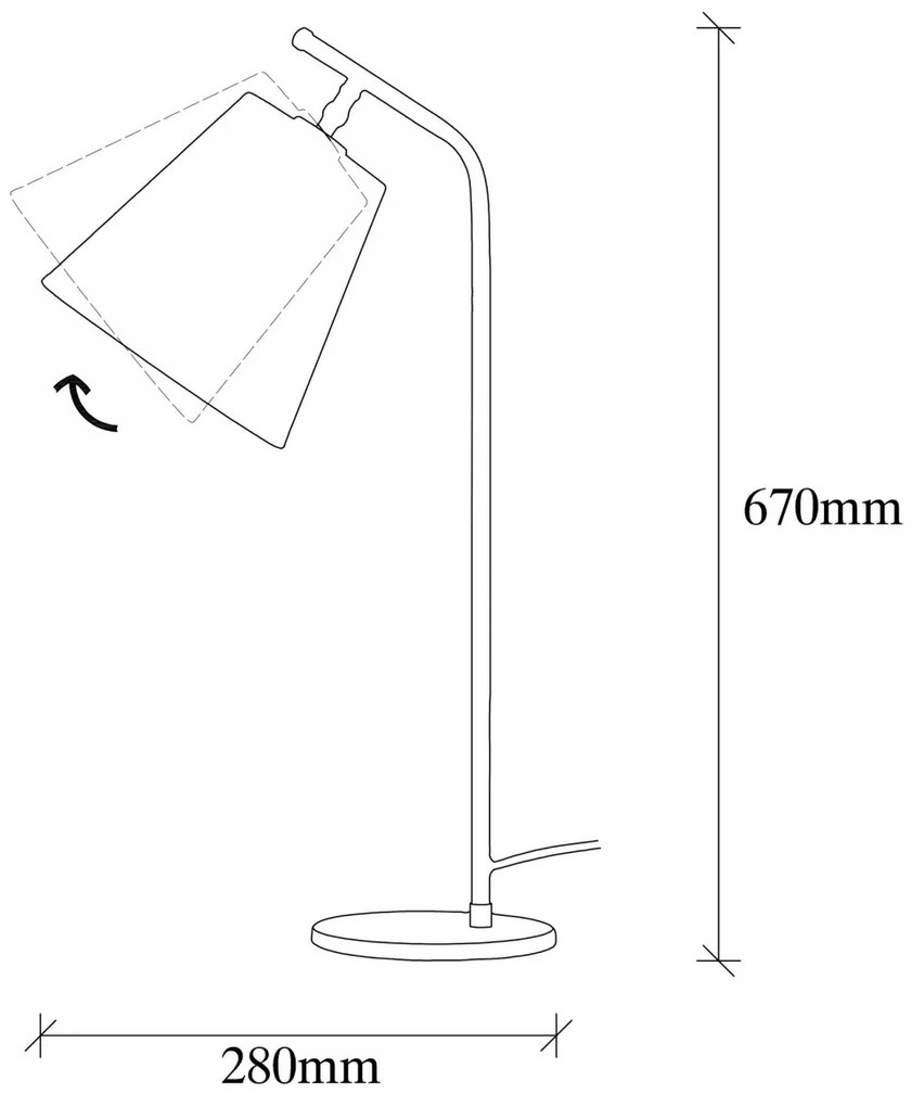 Stolová lampa Salihini mosadz