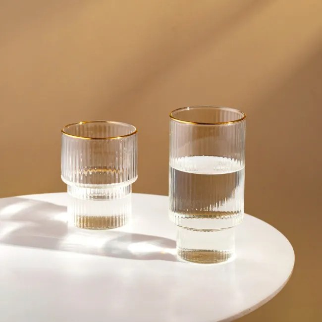 Pohár LYNN so zlatým okrajom 725777 400 ml