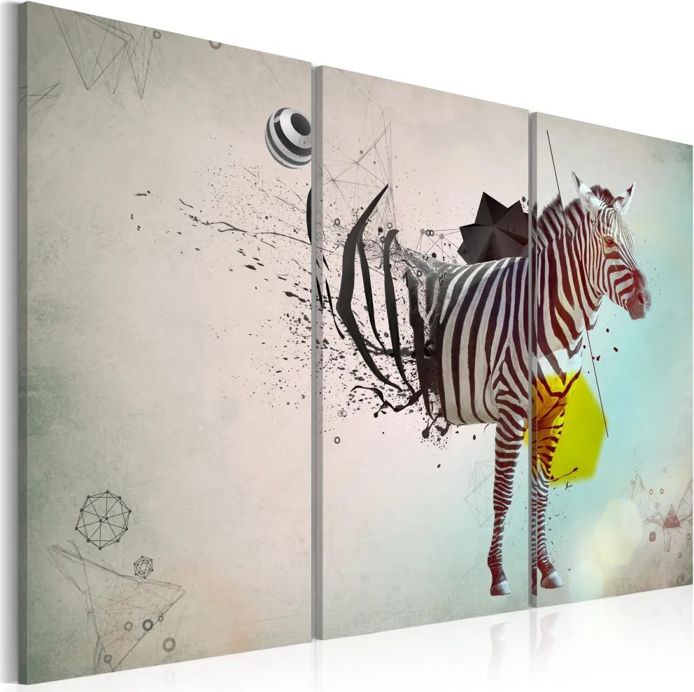 Obraz na plátne Bimago - zebra - abstrakce 60x40 cm