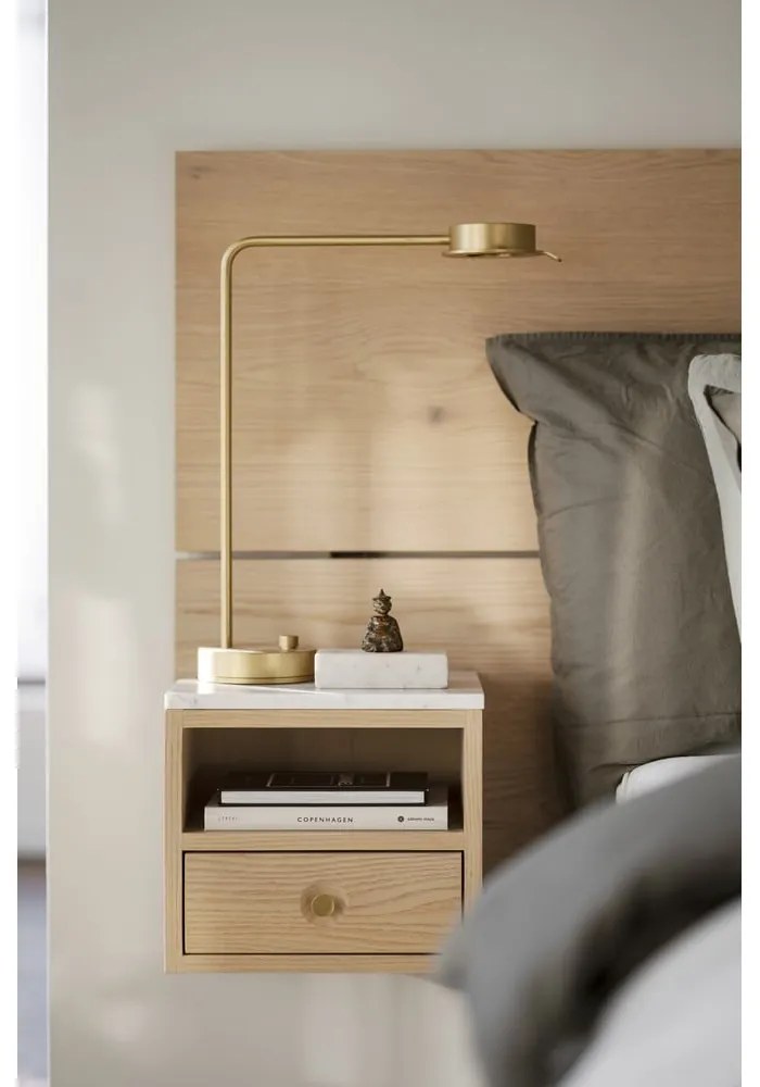 Čelo postele z dubového dreva v prírodnej farbe 240x79 cm Whitmore – Rowico