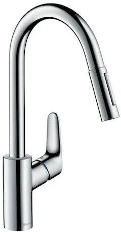 Drezová batéria Hansgrohe Focus M41 s vyťahovacou spŕškou, 2 prúdy chróm 31815000