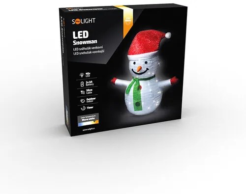 Solight LED snehuliak vonkajší 40 LED, teplá biela