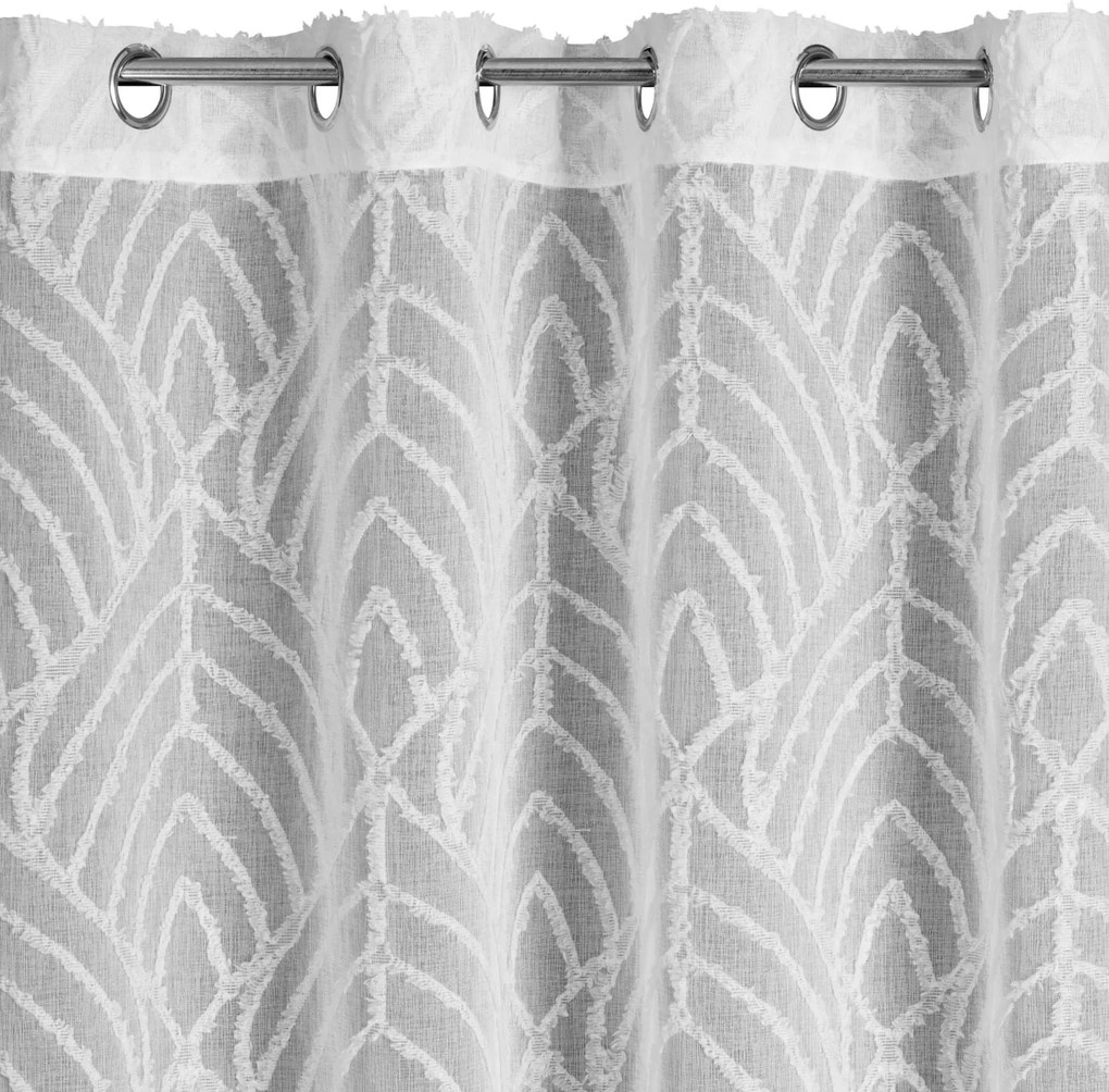 ZÁVES NA KRÚŽKOCH BLAIR 140X260 CM BIELA