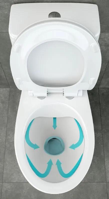 Cersanit Carsania II CleanOn WC kombi + pomaly padajúce sedátko, zadný odpad,3/6l, K11-2340