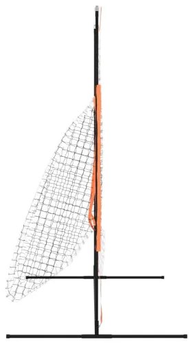vidaXL Bejzbalová sieť červeno-čierna 219x107x212 cm oceľ a polyester-