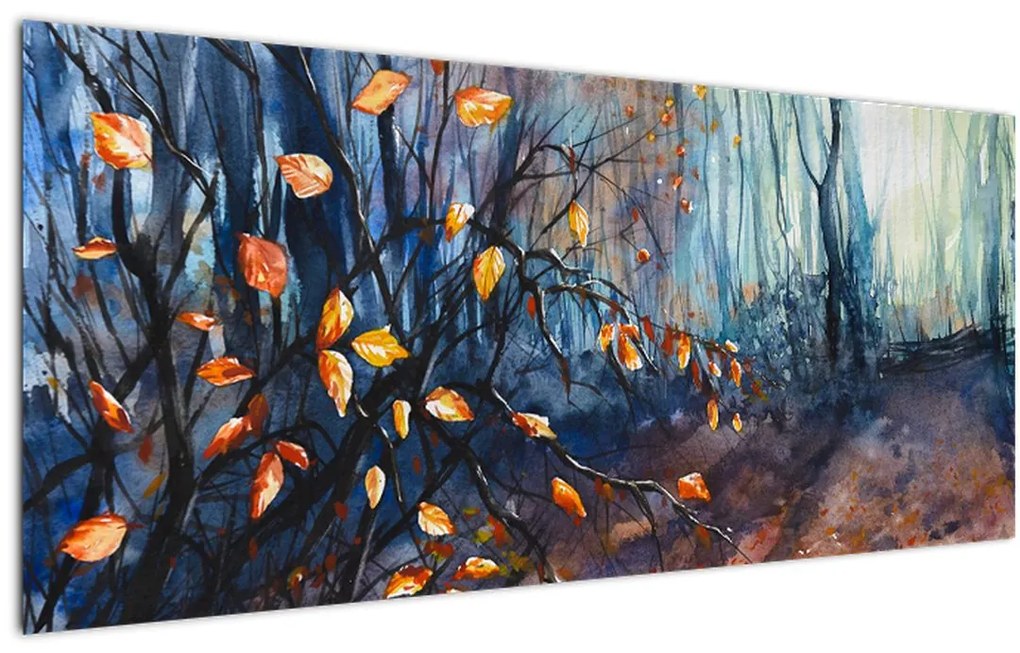 Obraz - Lúče jesenného slnka (120x50 cm)