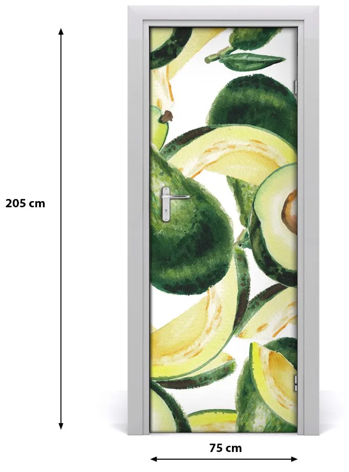 Fototapeta na dvere do domu samolepiace avokado 75x205 cm