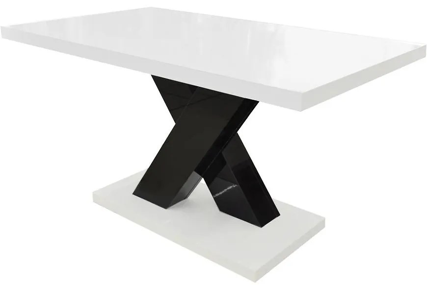 Konferenčný stolík Ksena čierna/biela lesk