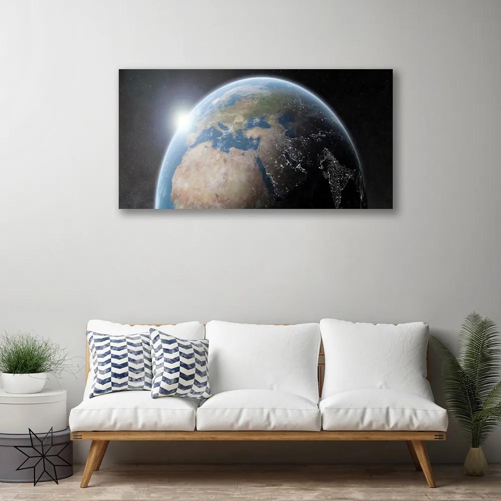 Obraz Canvas Planéta zem vesmír 140x70 cm