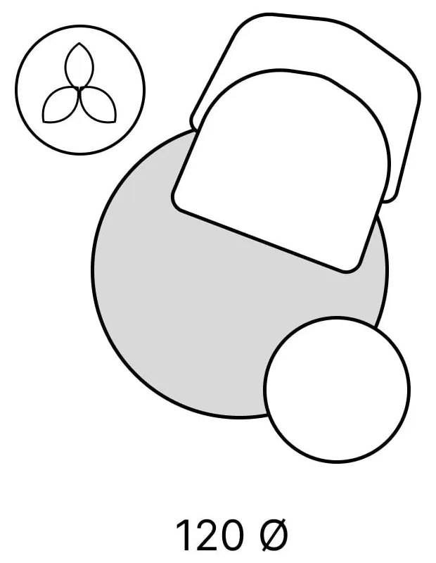 Béžový prateľný okrúhly koberec ø 120 cm Simple Lines – Mila Home
